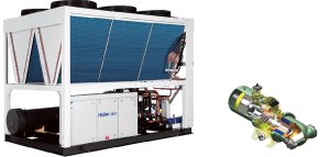 Винтовой чиллер Haier CI0440PANF с воздушным охлаждением, ведущий модуль