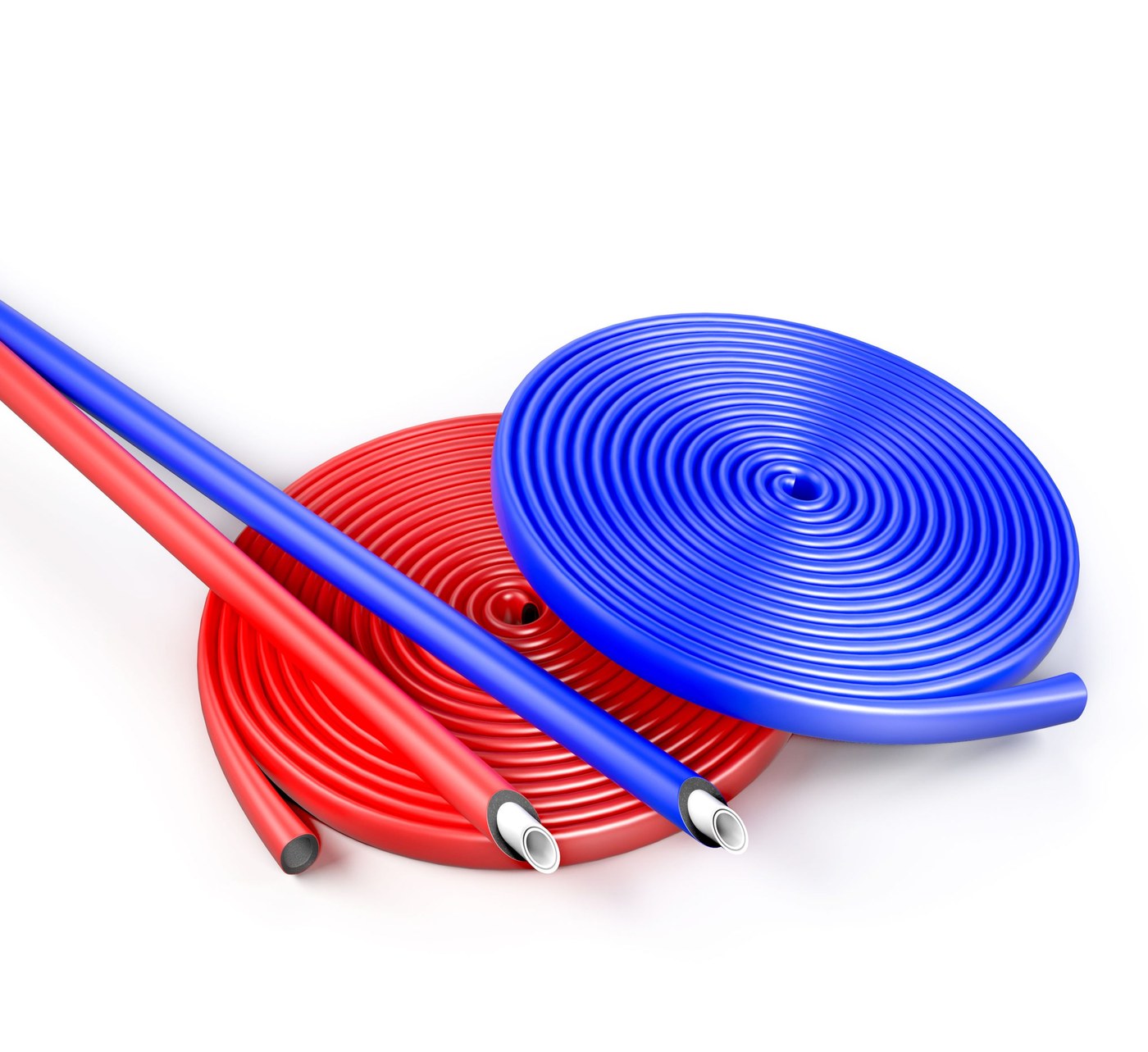 Трубка теплоизоляционная Energoflex Super Protect 22×6 мм, 2 м, красный, синий