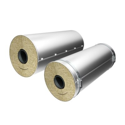 Цилиндры теплоизоляционные PIPEWOOL 100 Alu, кашированные алюминиевой фольгой, Ø18–1020 мм, толщина 20–100 мм